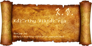 Kürthy Viktória névjegykártya